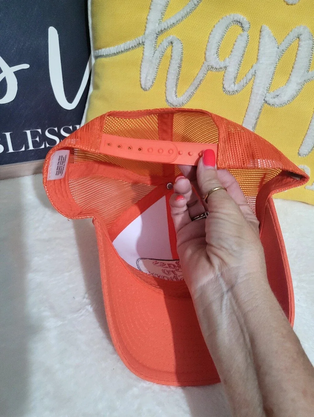 Bass Pro Shop Orange & White Trucker Hat One Sz